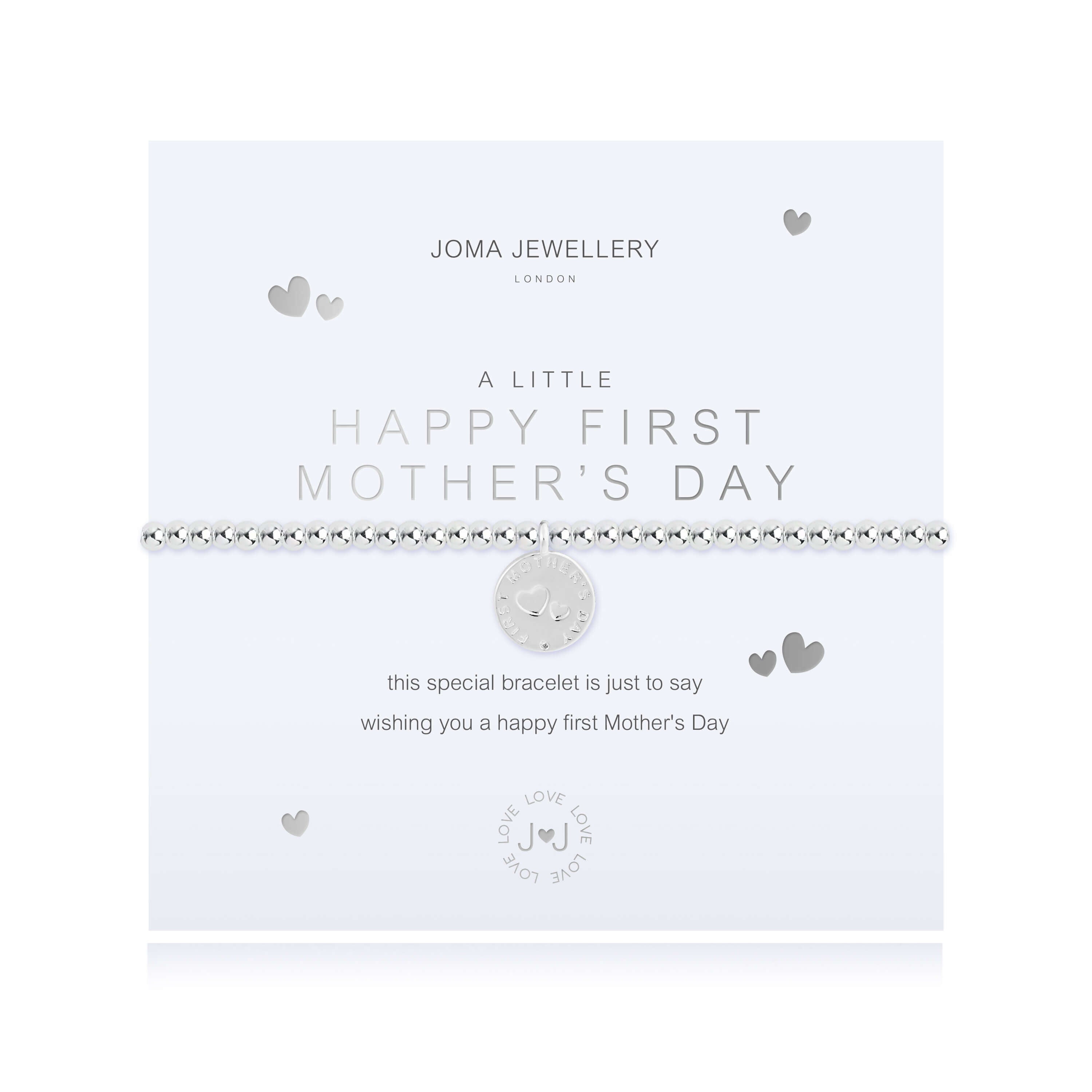 A Little | Happy First Mothers Day | Silver | Bracelet | 17.5cm Stretch