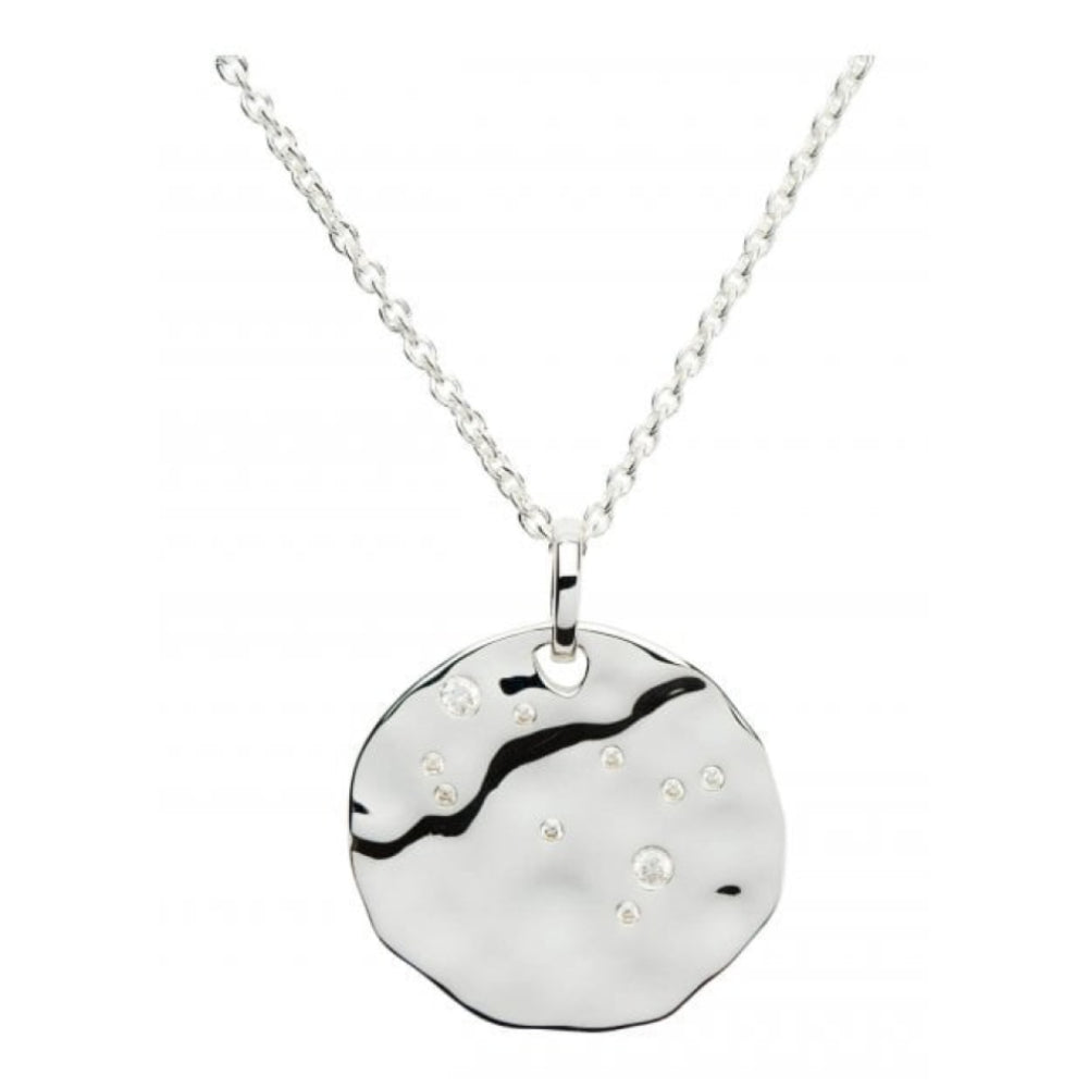 Sterling Silver 925 Pendant With Cz Incl. Chain. Gemini