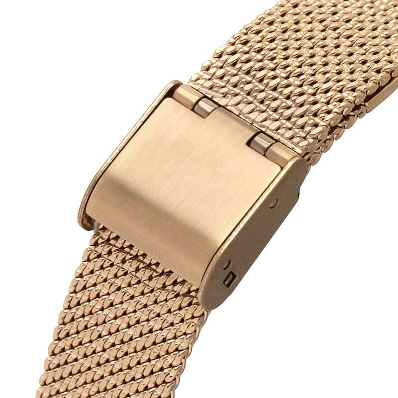 Rose Gold Plated Stone Set Dial & Mesh Bracelet Strap Ladies Watch