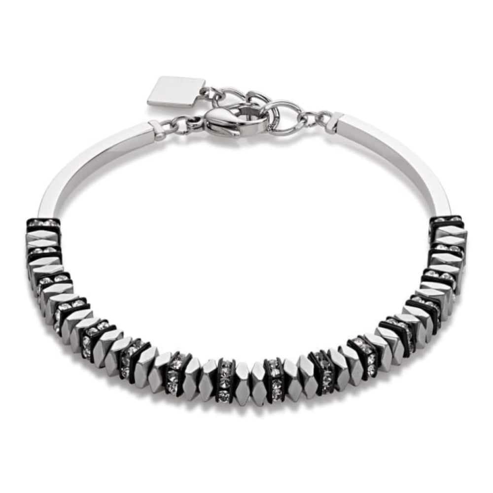 Silver Coloured Pillow Tile Bracelet