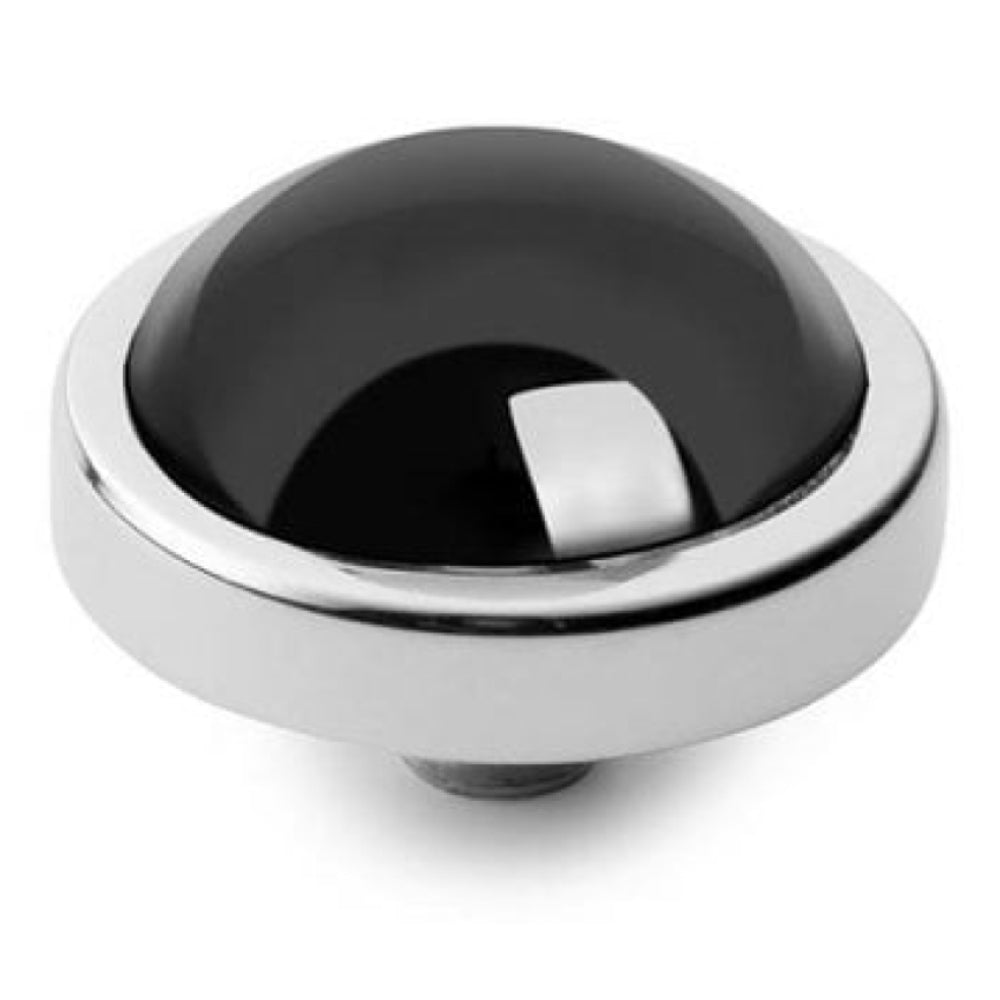 Interchangeable Canino Jet Hematite Pearl Top in S/P
