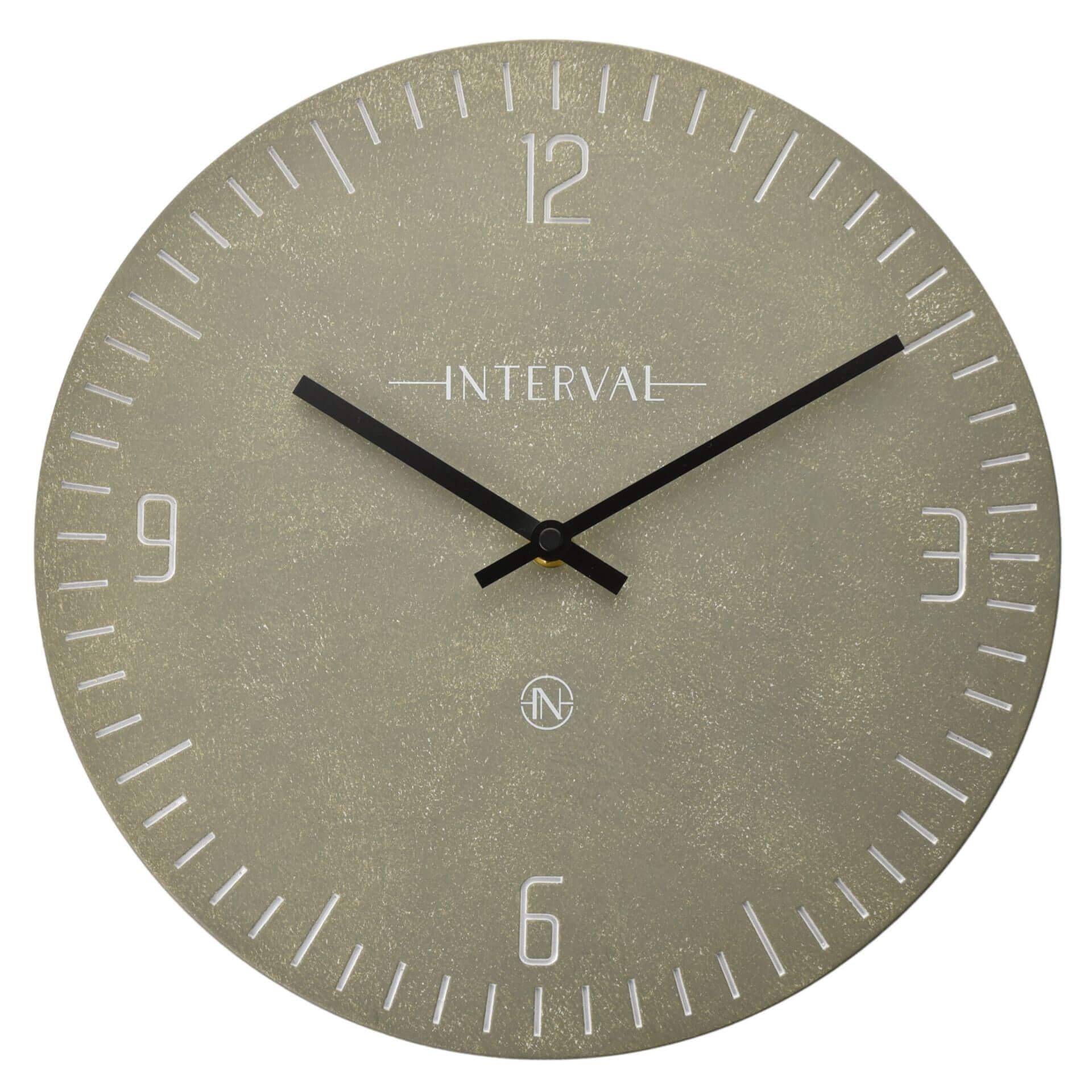 Resin Wall Clock 30cm - Pewter