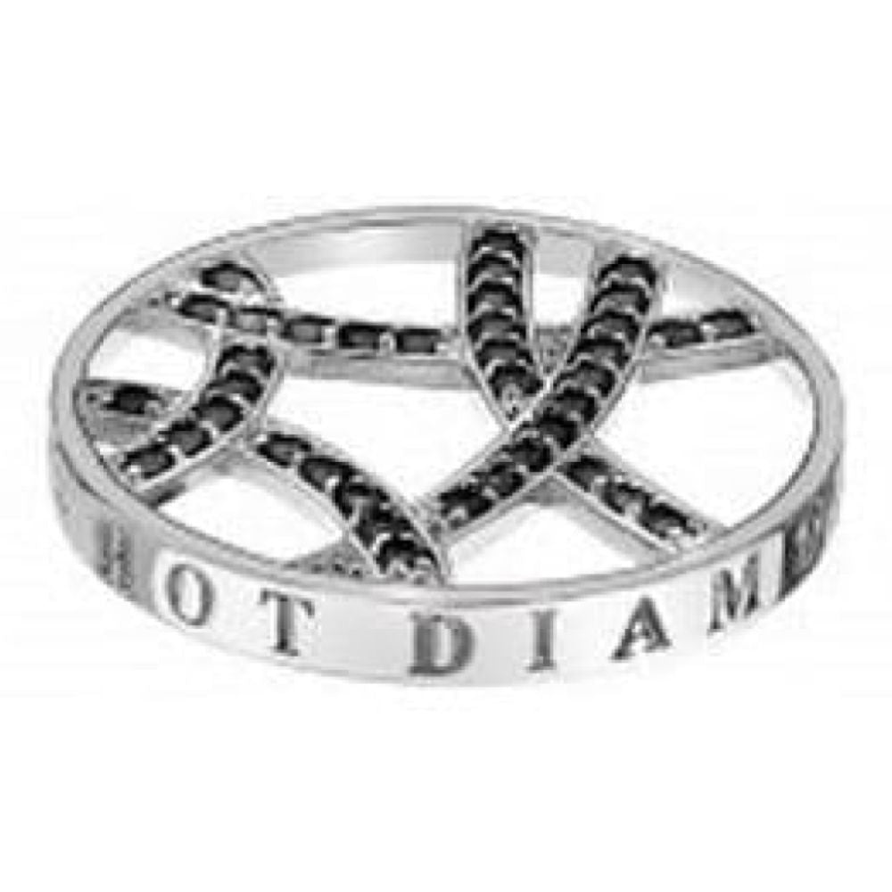 Ladies 25mm Silver Midnight Sparkle Coin