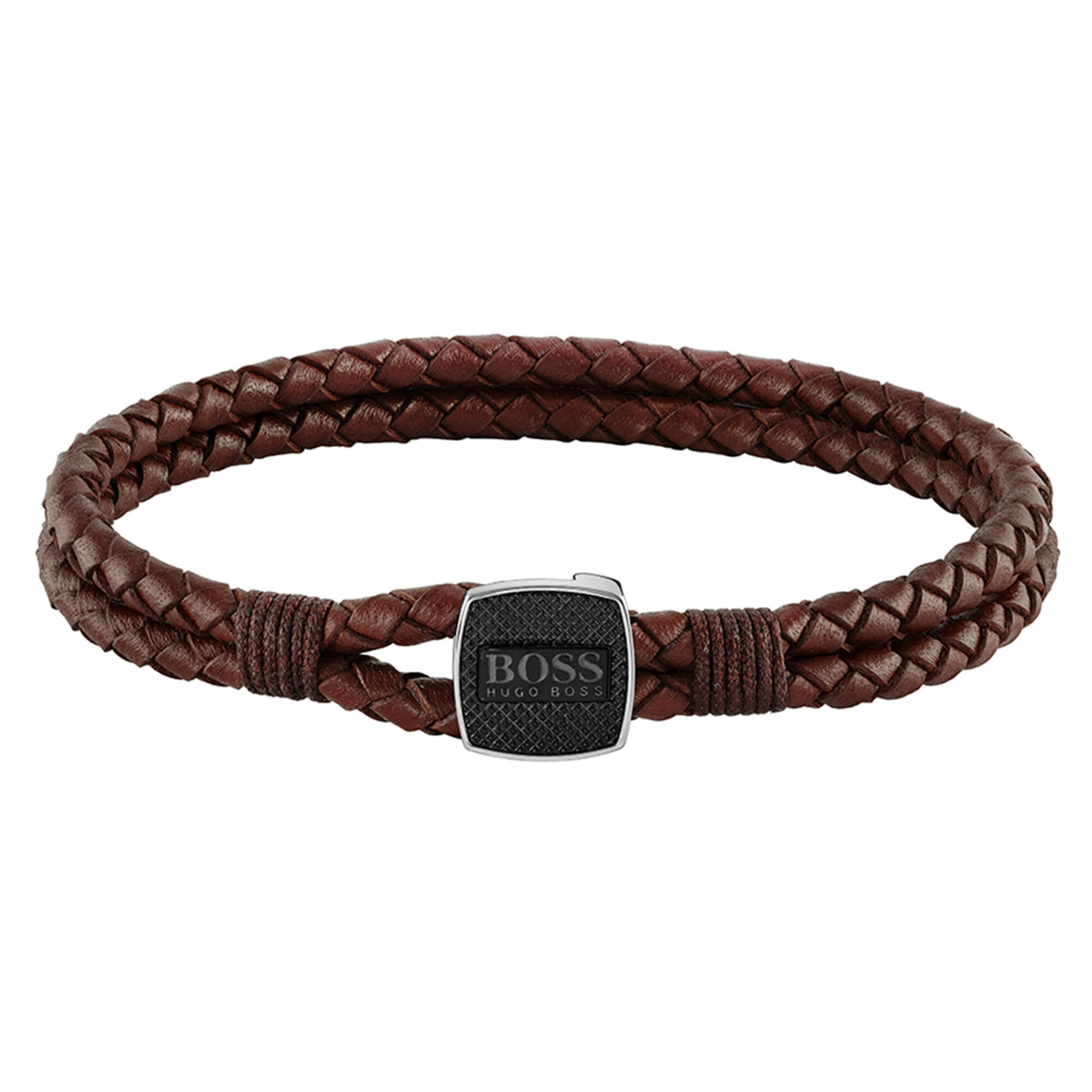 Seal Brown Leather Gents Bracelet