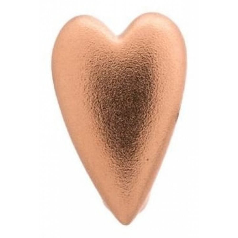Rose Gold Brushed Heart Charm
