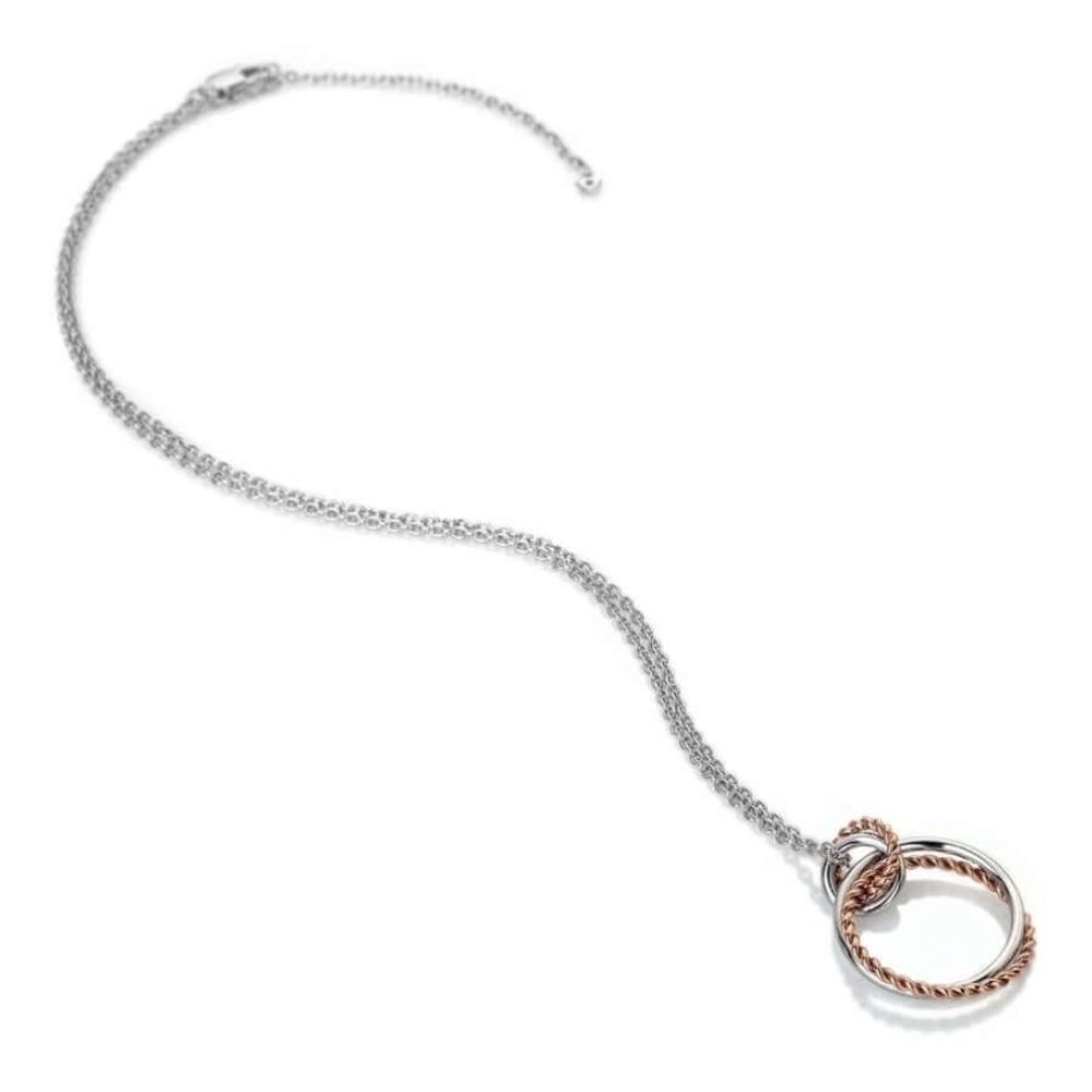 Unity Circle Pendant Rose Gold Plate Accents