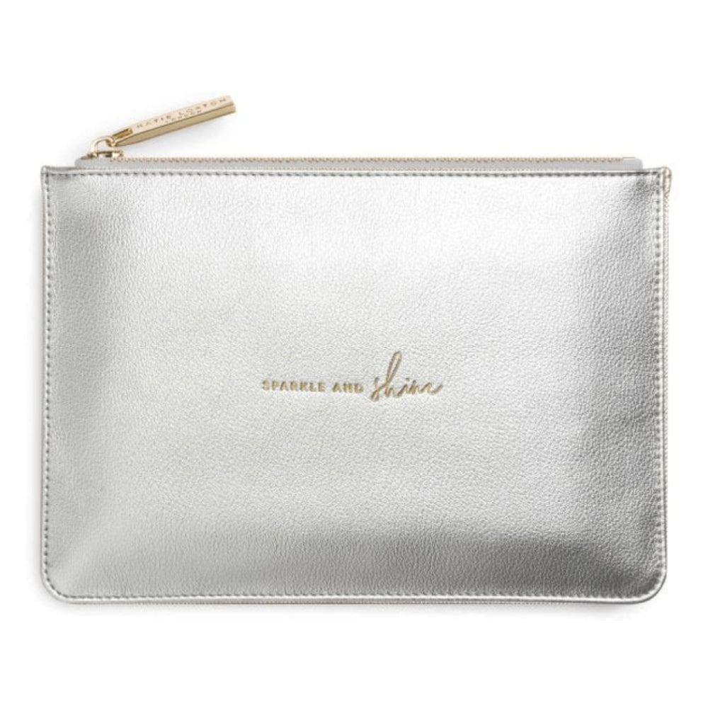 PERFECT POUCH GIFT SET- SPARKLE AND SHINE - Black and Metallic Silver - 29x21x2.5cm (boxed)