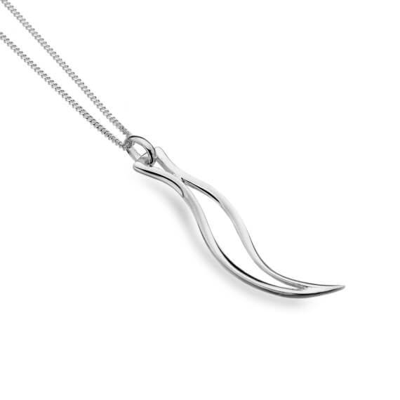Origins Wave Sculpture Pendant Necklace