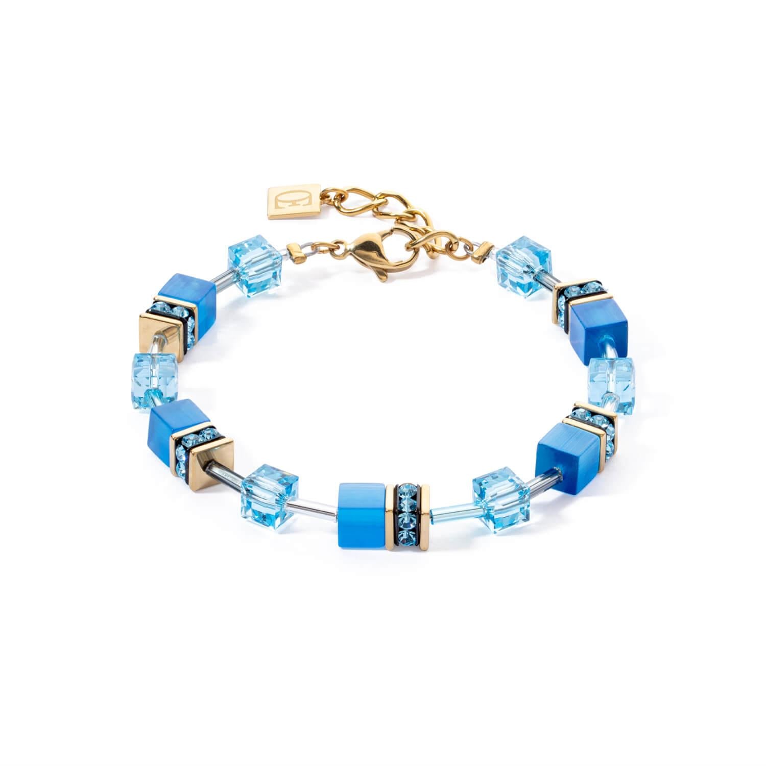 GeoCUBE Iconic Mono Gold Bracelet In Turquoise