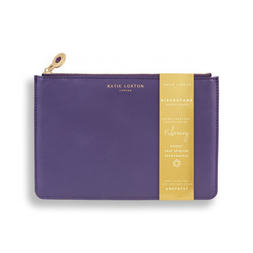 Birthstone Perfect Pouch | February | Amethyst | Purple