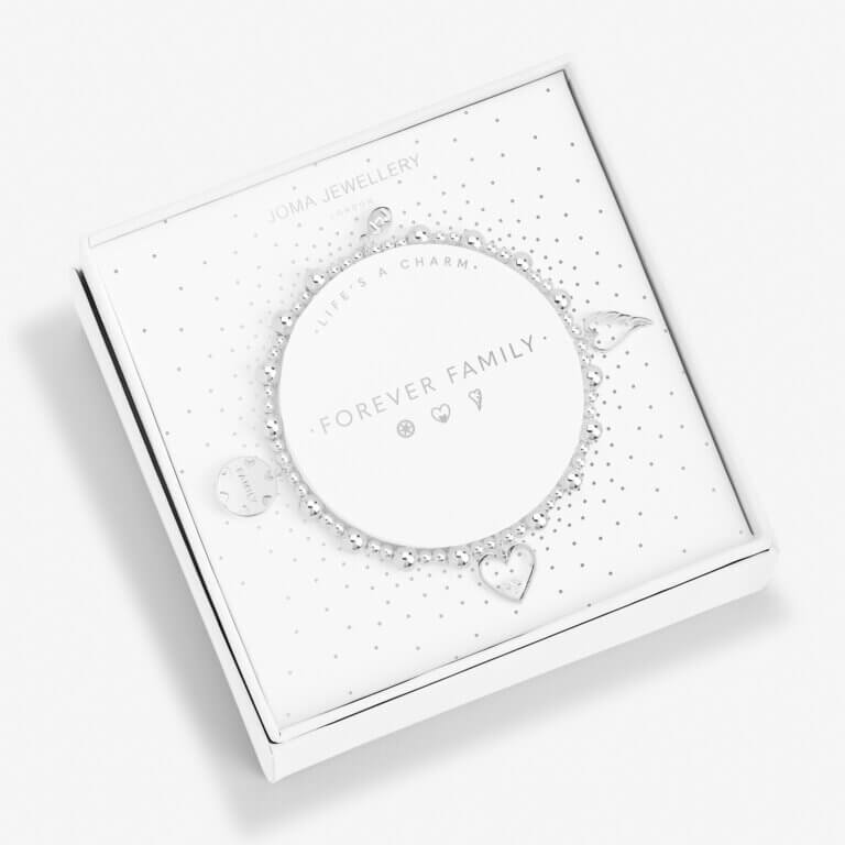 Life's A Charm | Forever Family | Silver | Charm Bracelet | 17.5cm Stretch