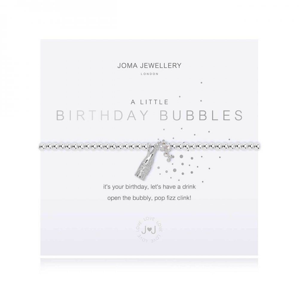 A Little | Birthday Bubbles | Silver | Bracelet | 17.5cm Stretch