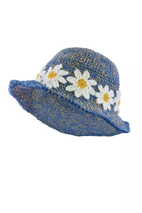 Daisy Chain Hemp/Cotton Hat In Denim