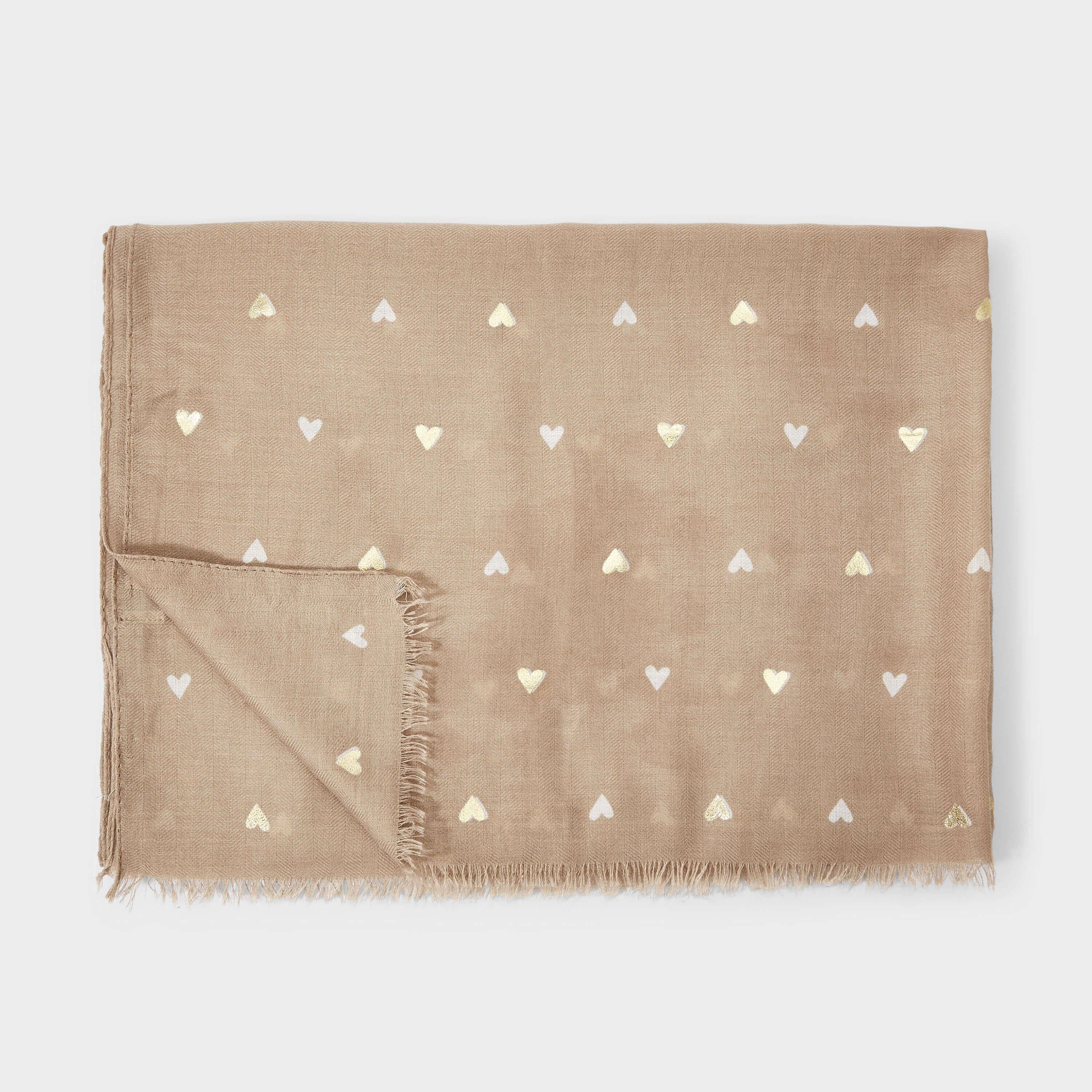 Small Heart | Taupe/ White/ Gold | 184 X 86cm