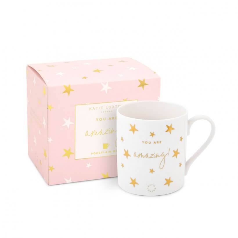 Boxed Porcelain Mug | You Are Amazing | White And Gold
