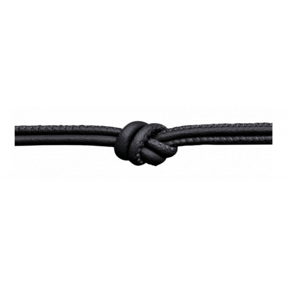 Black Leather Customisable Necklace