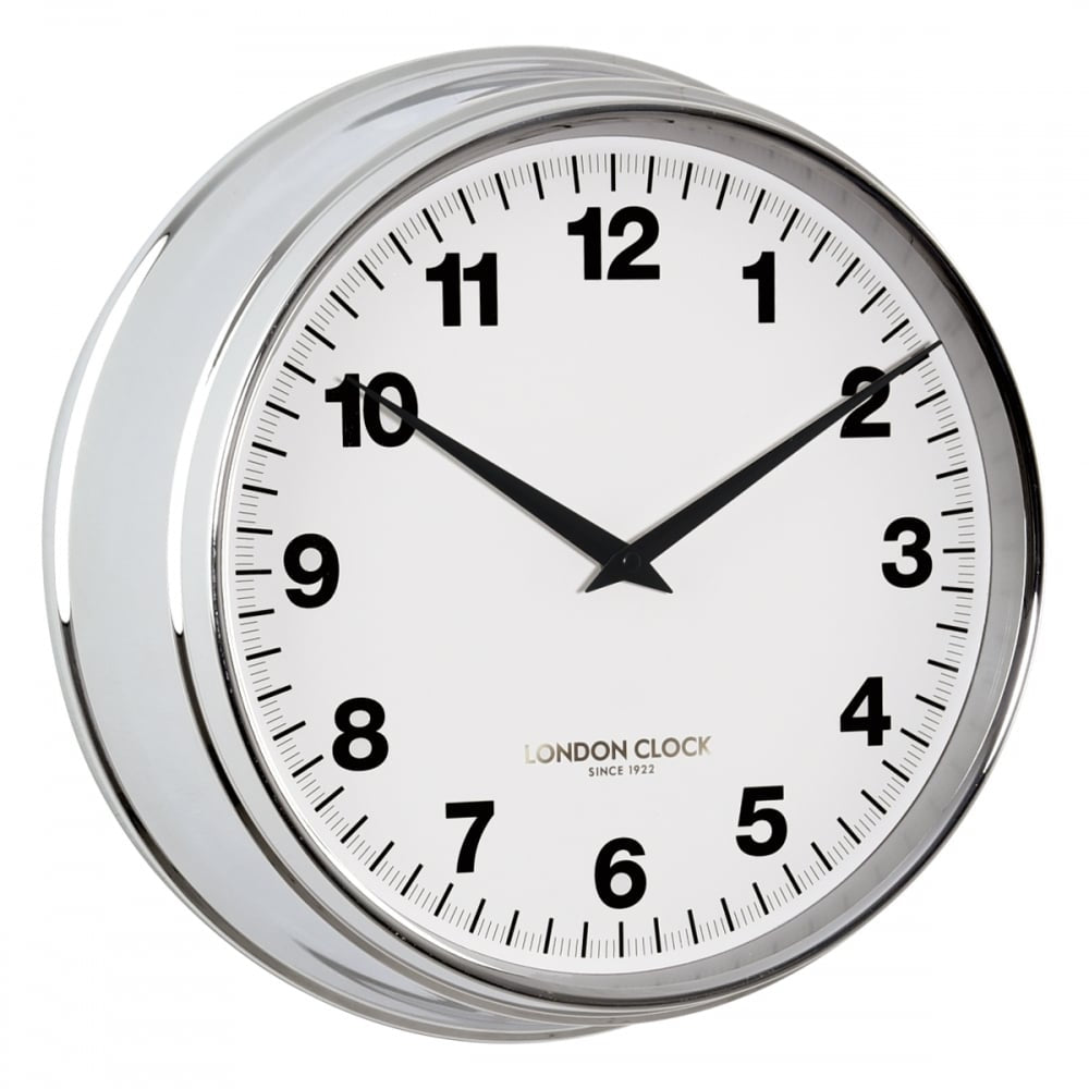 Station Lancaster Silver Wall Clock