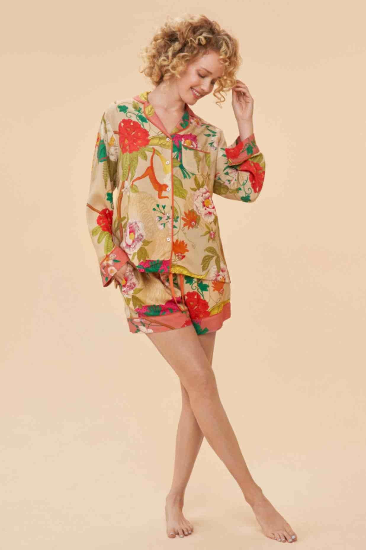 Supersoft Pyjamas- Trop Flora & Fauna Coconut