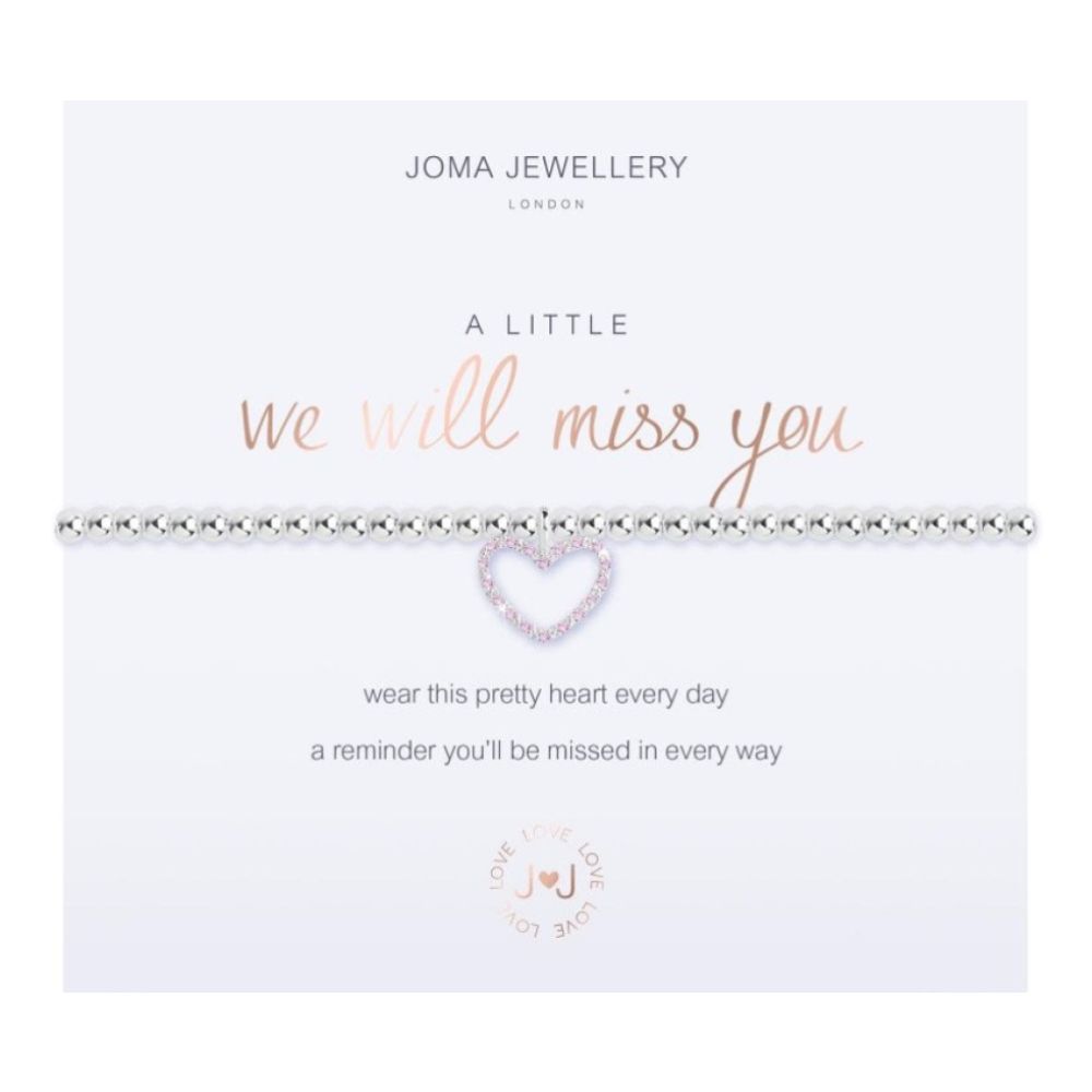 A Little - We Will Miss You - Silver- 17.5cm Stretch Bracelet