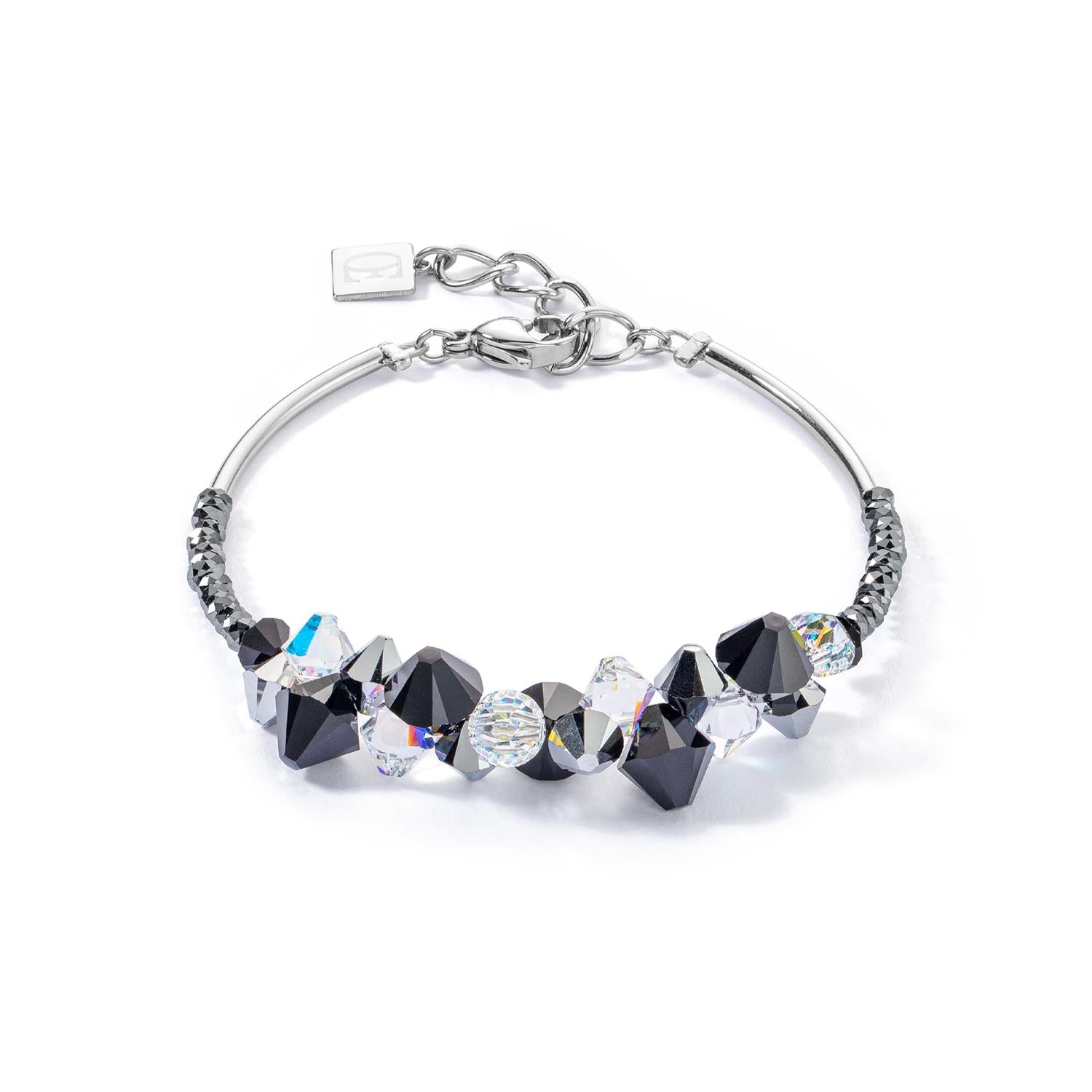 Dancing Crystals Update Black-Crystal Steel Bracelet