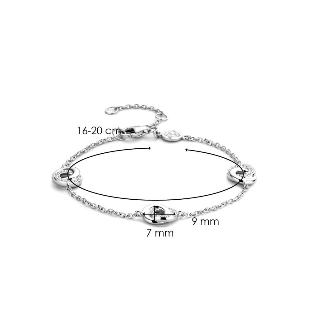 Silver Infinity Shape Charm Bracelet