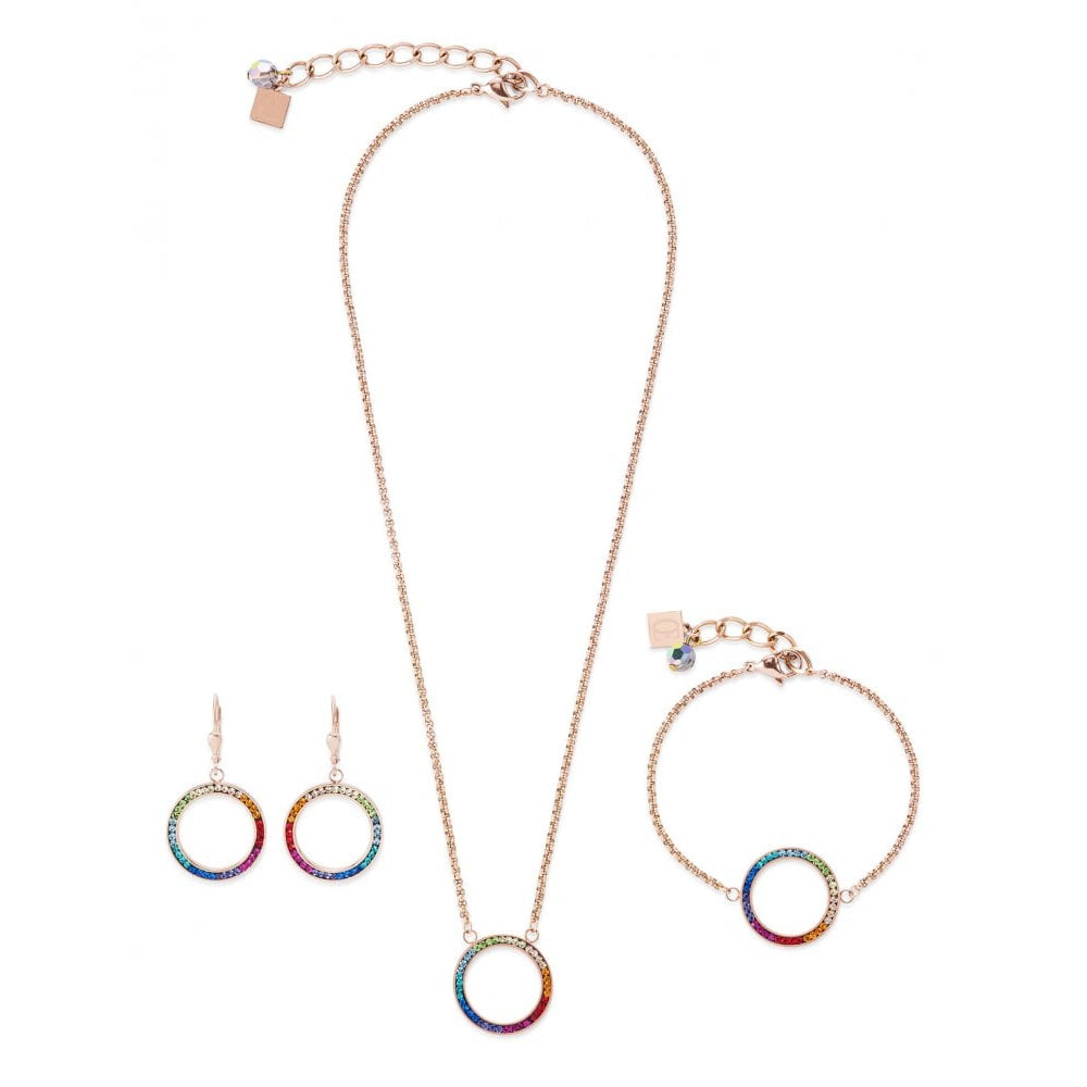 Multicolour Circle Pierced Earrings