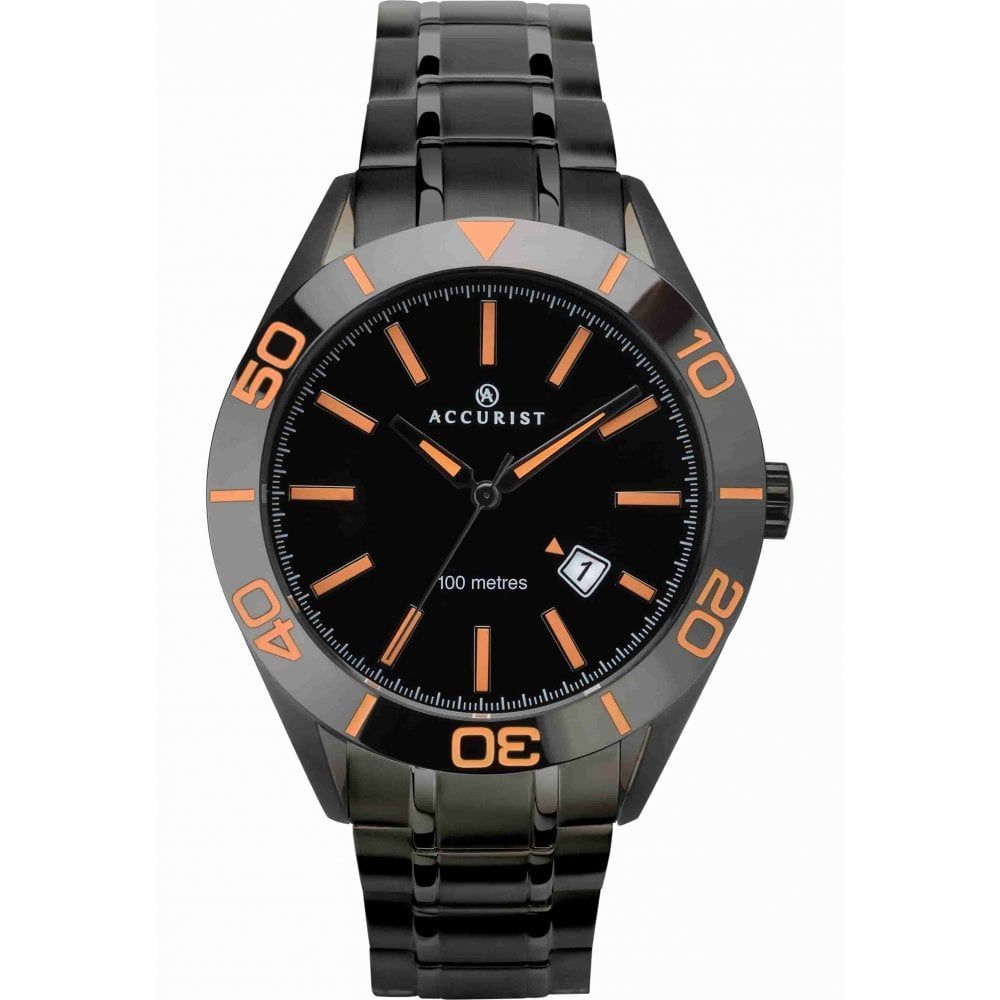 Accurist Black Metal Signature Watch