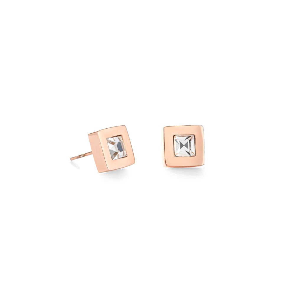 Rose Gold Plated Crystal Earrings