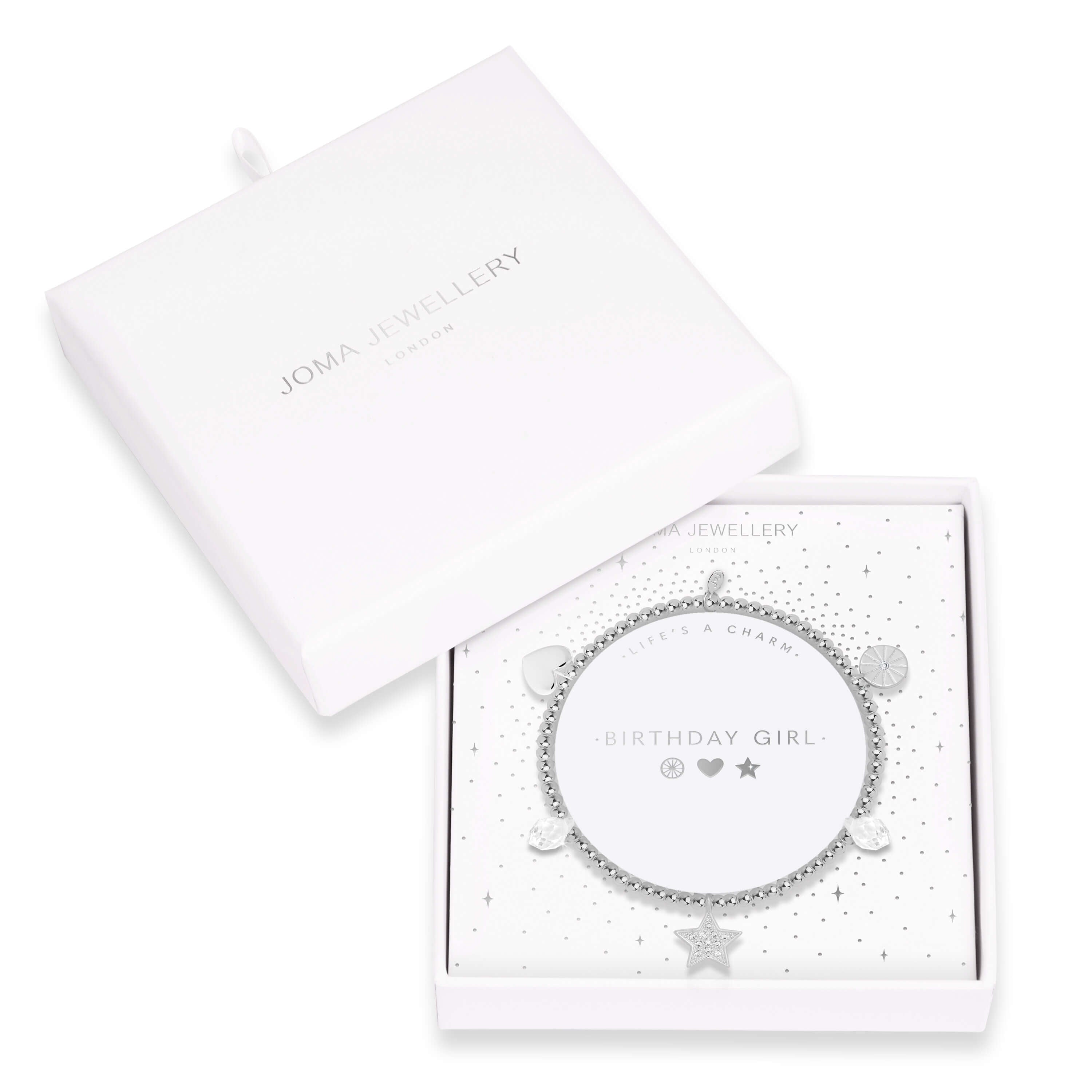 Lifes A Charm | Birthday Girl | Silver | Charm Bracelet | 17.5cm Stretch