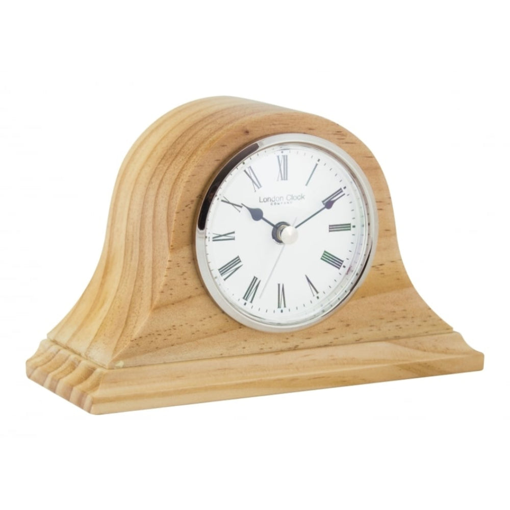 Solid Wood Oak Finish Napoleon Mantel Clock