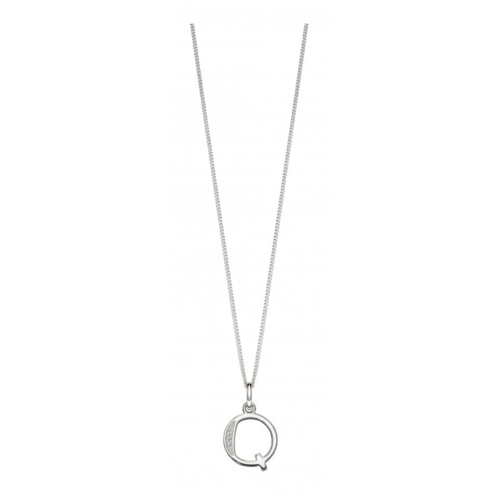 Art Deco Initial 'Q' CZ Pendant