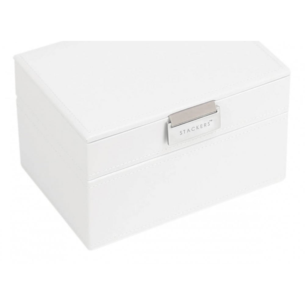 White Mini Set Of 2 Stackers