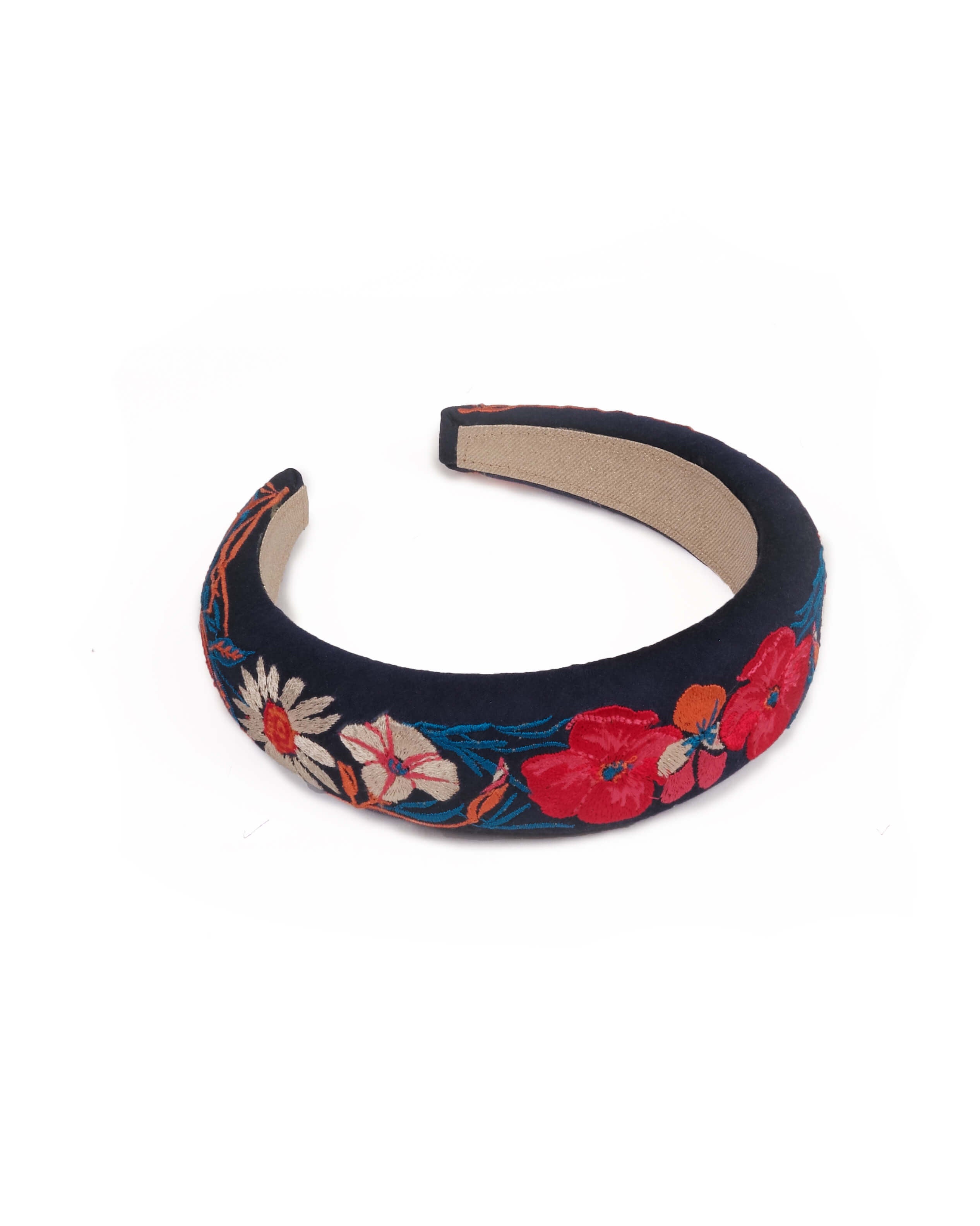 Padded Headband Country Garden Navy