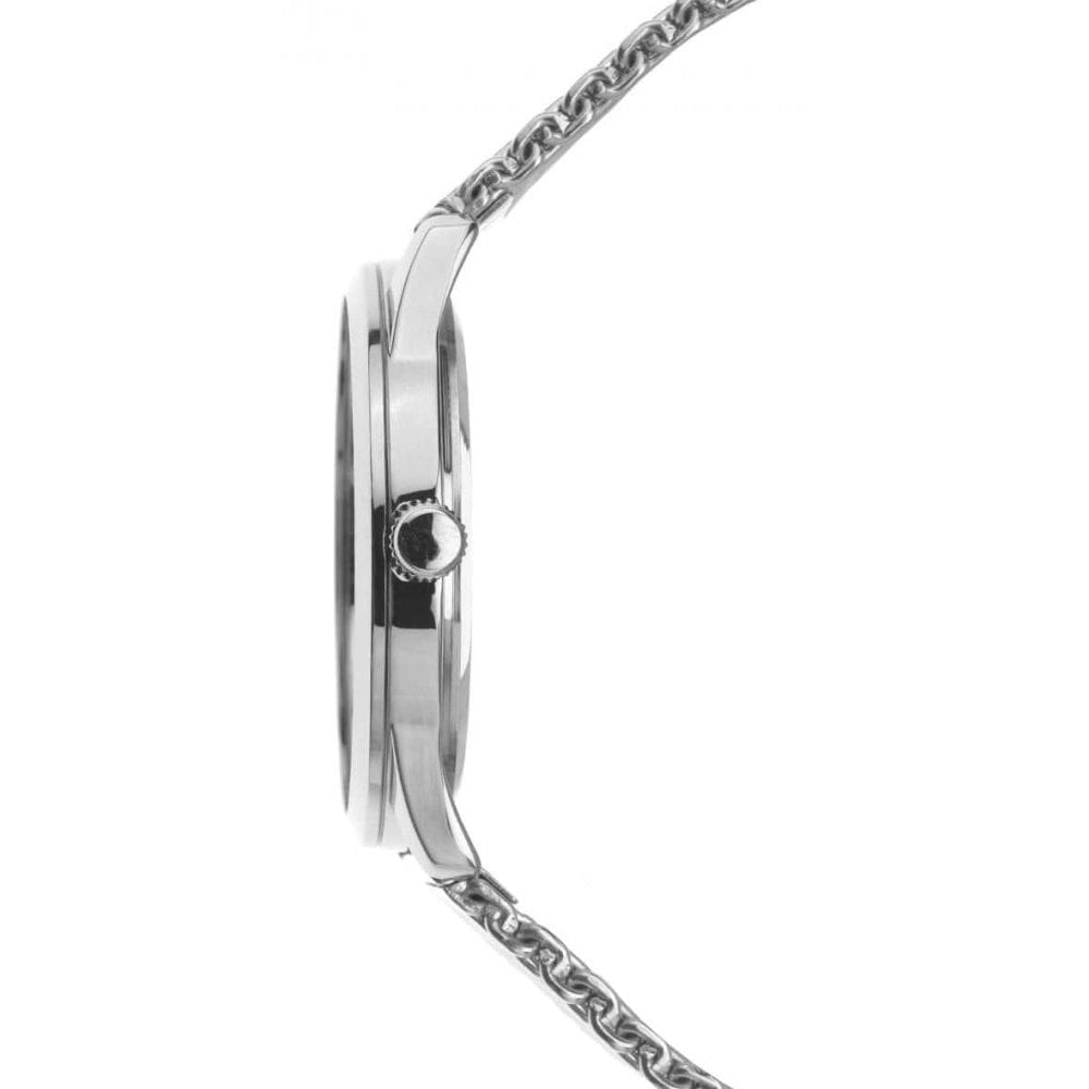 Stainless Steel Case With Grey Sunray Dial & Milanese Bracelet Strap Gents Watch