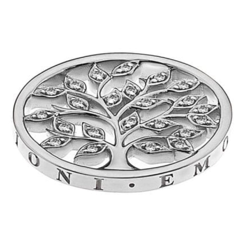 25mm Sterling Silver with Green Sparkle Balance & Harmony Reversible Coin