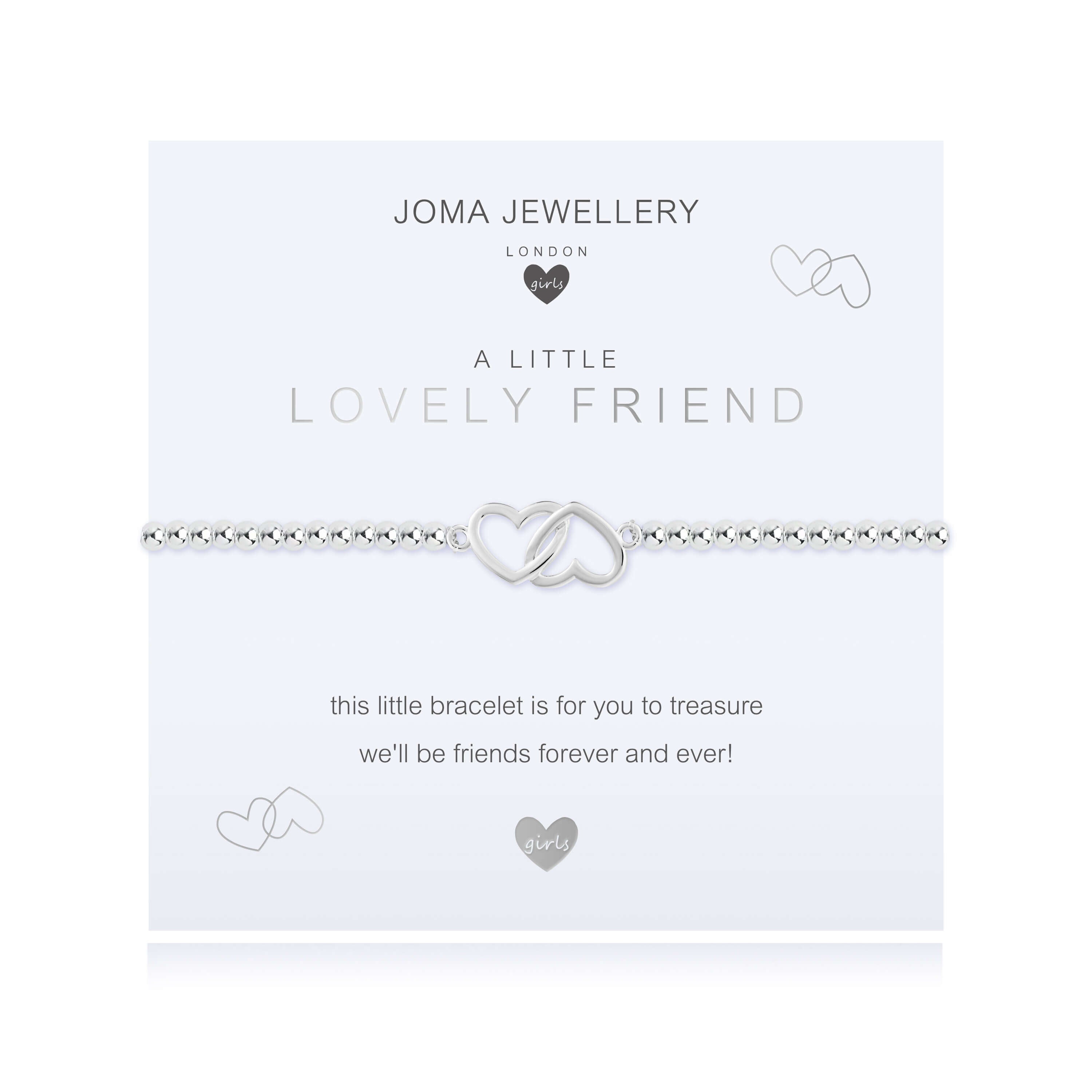 Children's A Little Lovely Friend Silver Stretch Bracelet 15.5cm
