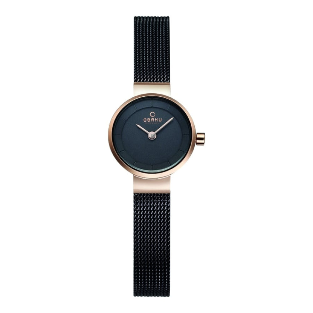 SPIRE - WALNUT Rose Gold Plated Stainless Steel Mesh Bracelet Watch