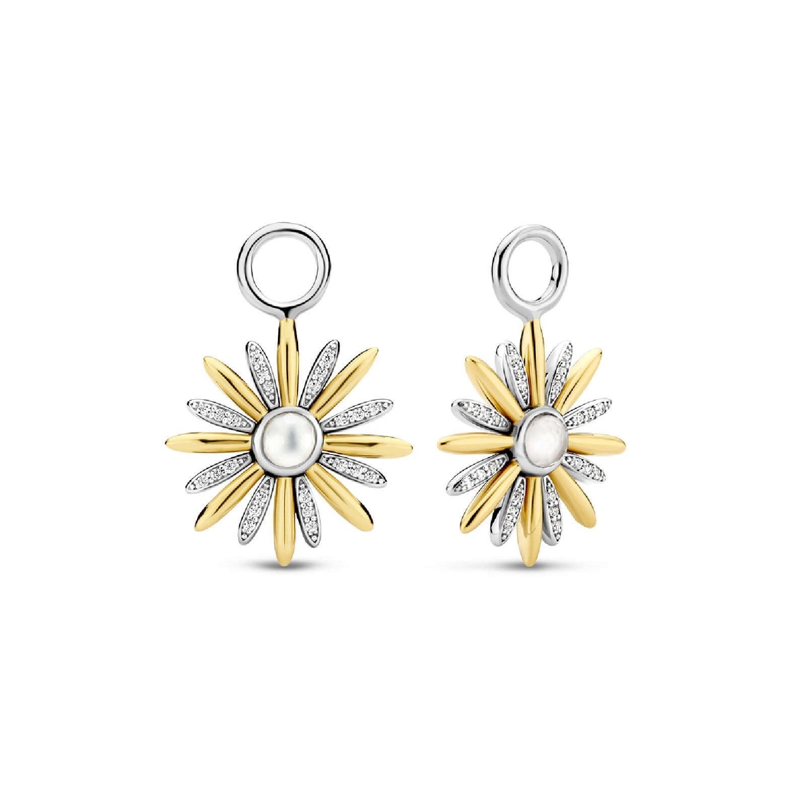 Gold Plated Pave CZ & MOP Star Ear Charm