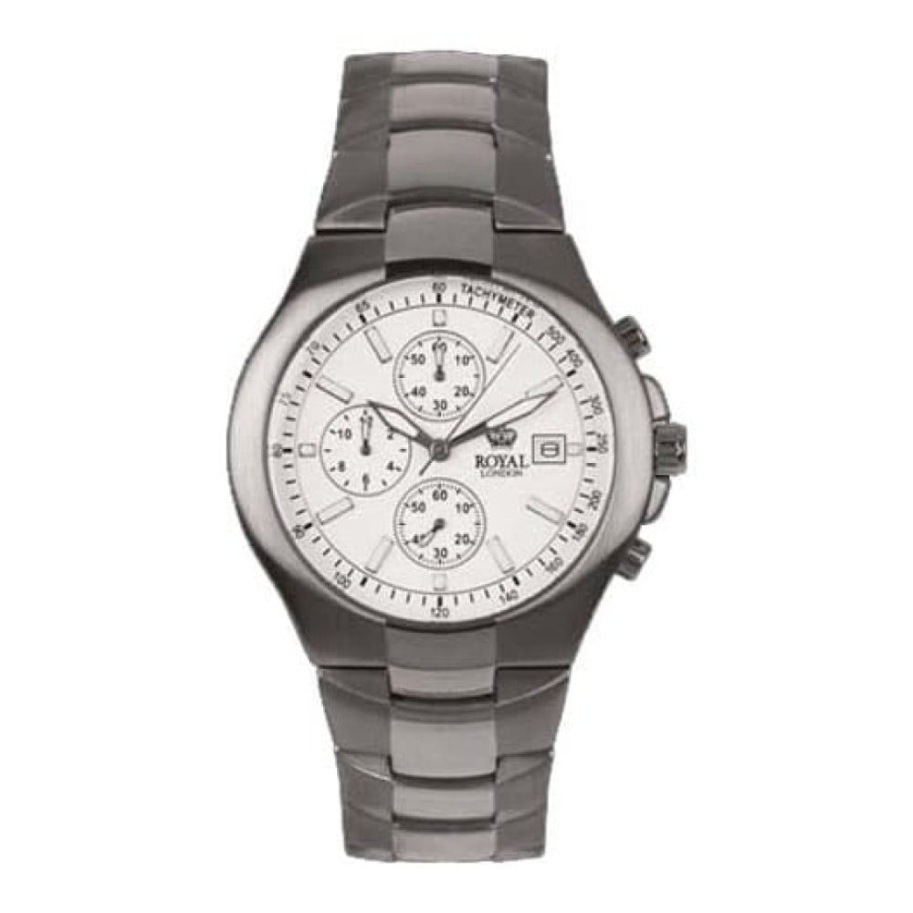 Gents Brushed And Polished Stainless Steel Analogue Wristwatch