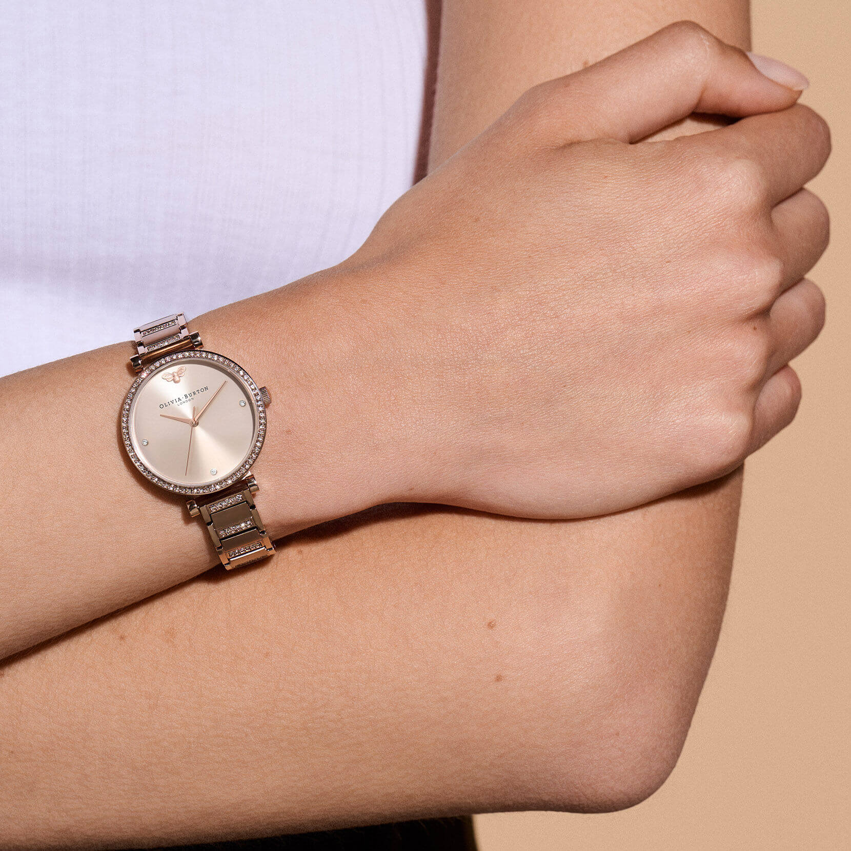 Belgrave Tbar Blush & Carnation Gold Bracelet Watch