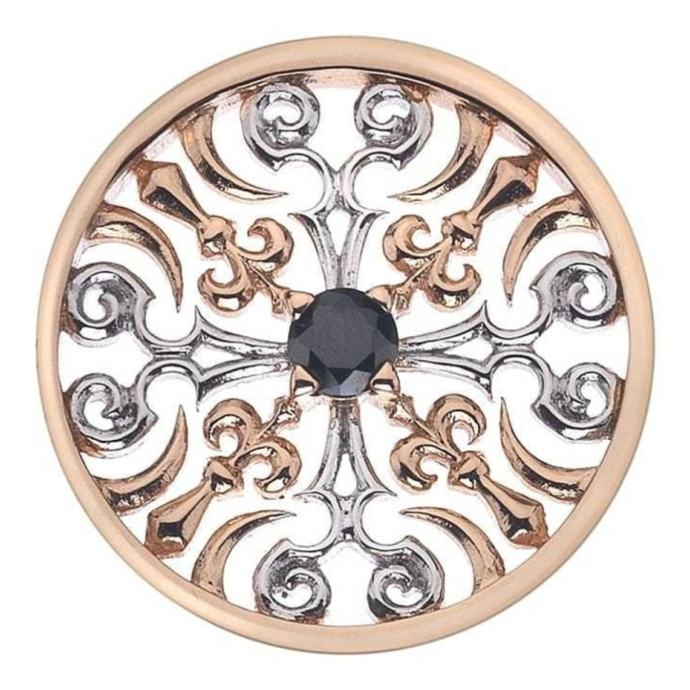 Victorian Silver & Rose Gold Plate Coin - 25mm