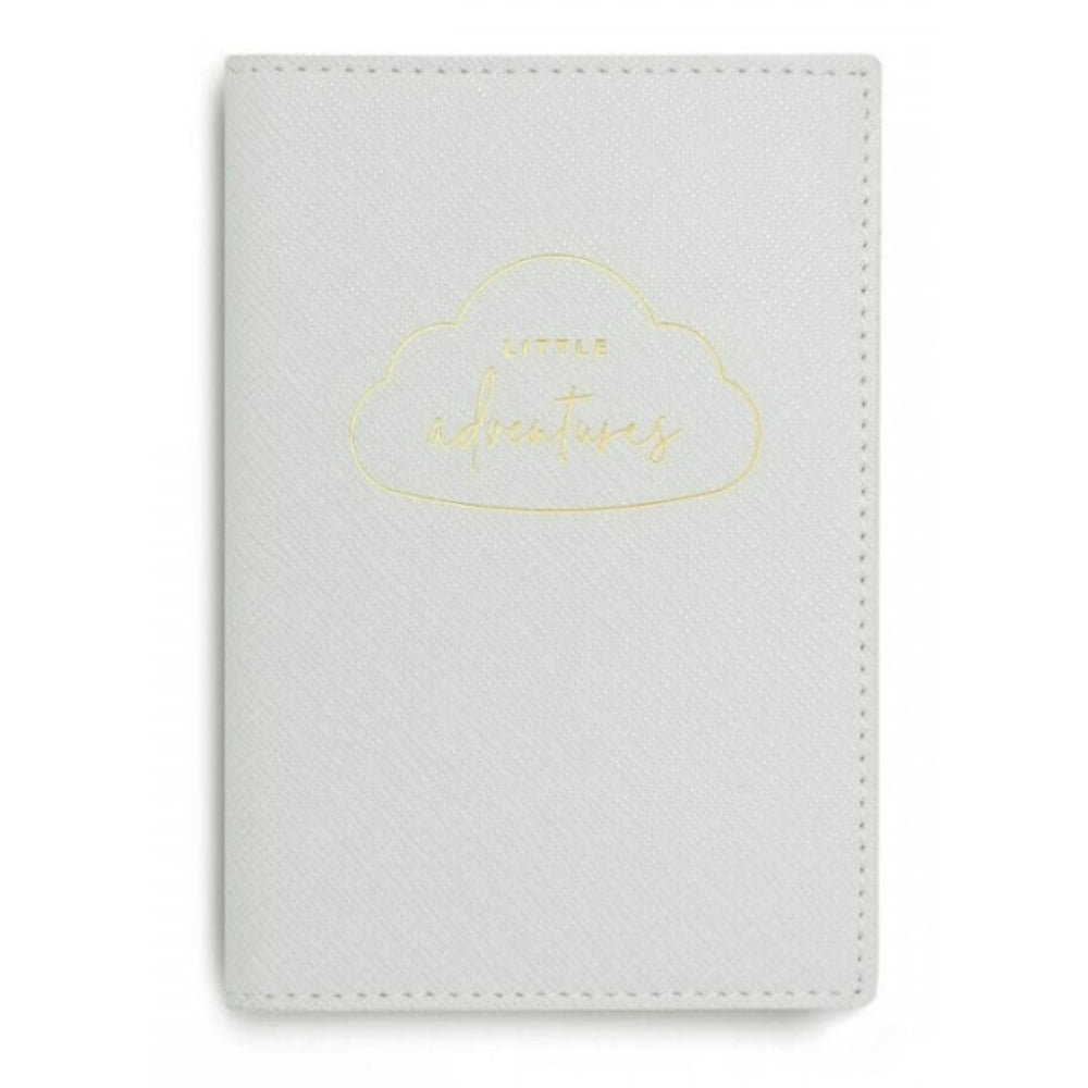 Baby Passport Holder - Little Adventures - Pale Grey - 14.5x10x0.8cm
