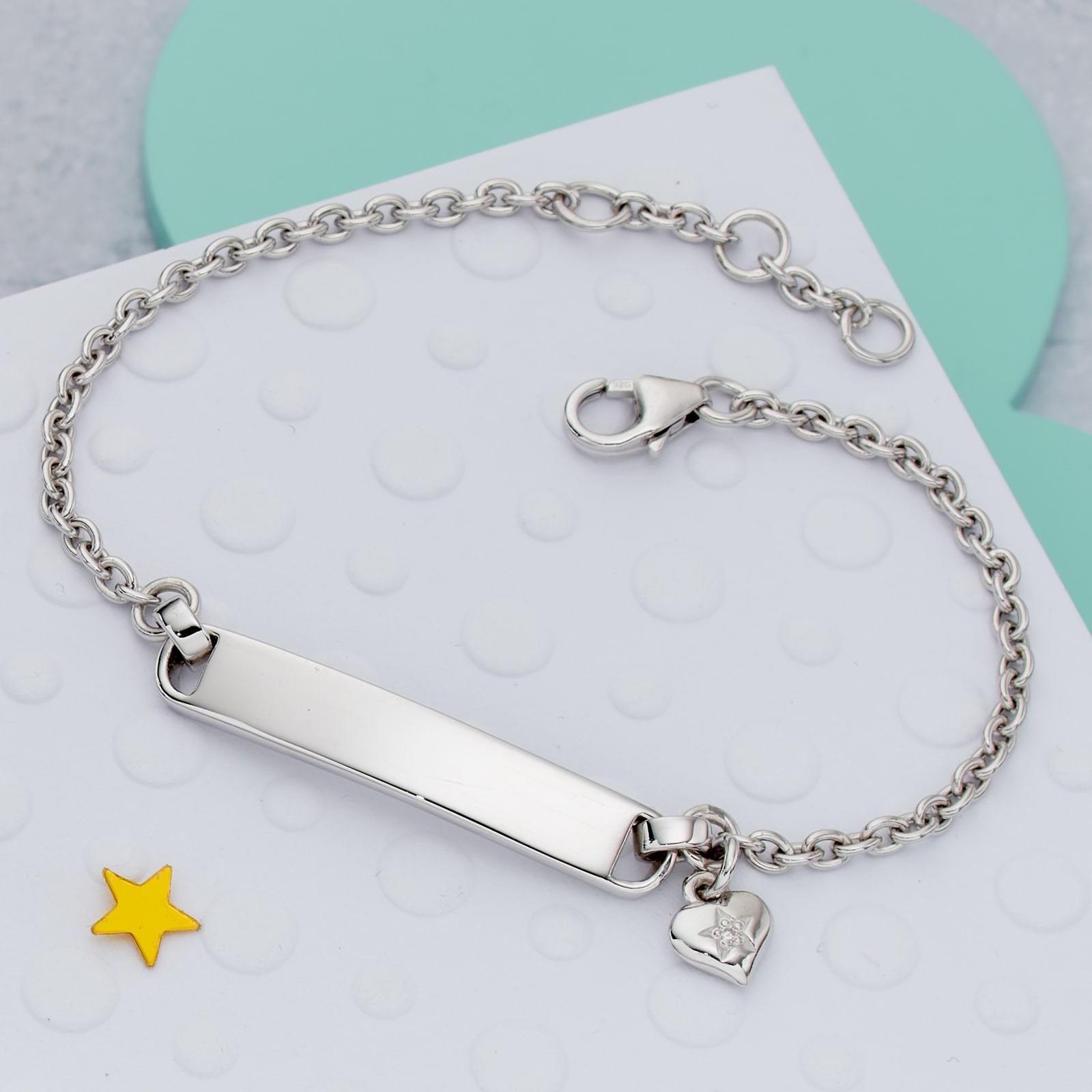 Aisha -Diamond Charm ID Bracelet