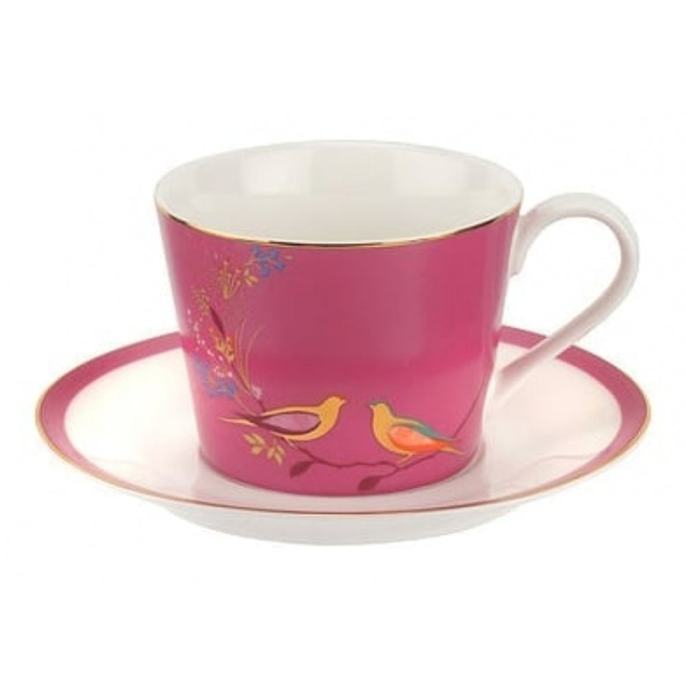 The Chelsea Collection Pink Birds Tea Cup & Saucer