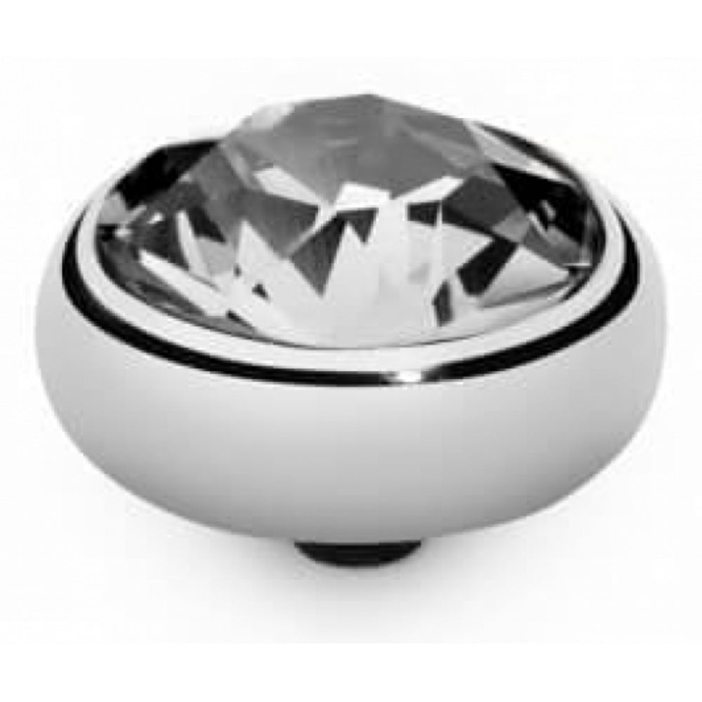 Famosa Stainless Steel 10mm Sesto Crystal Ring Top
