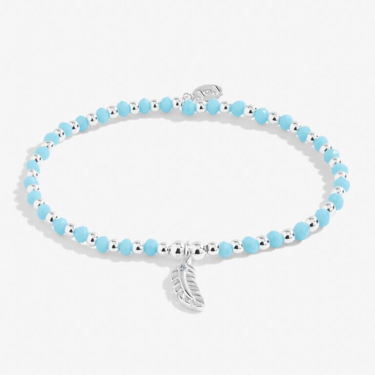 Colour Pop A Little | Feathers Appear When Loved Ones Are Near | Silver | Bracelet | 17.5cm Stretch
