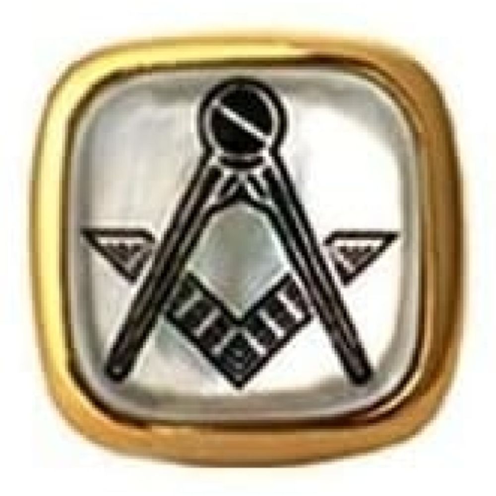 Mother of Pearl Gold Plated Masonic Tie Tac