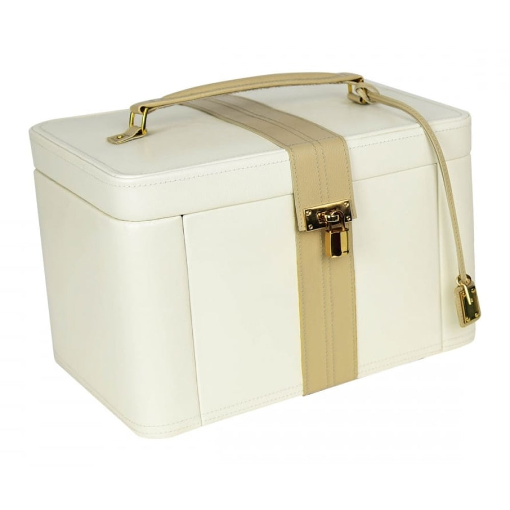 Cream & Tan Extra Large Jewellery Box