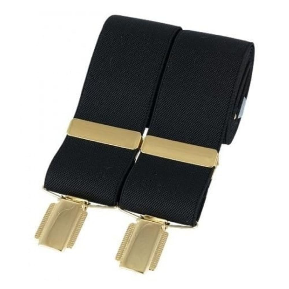 Black Elasticated Fabric 35mm Braces