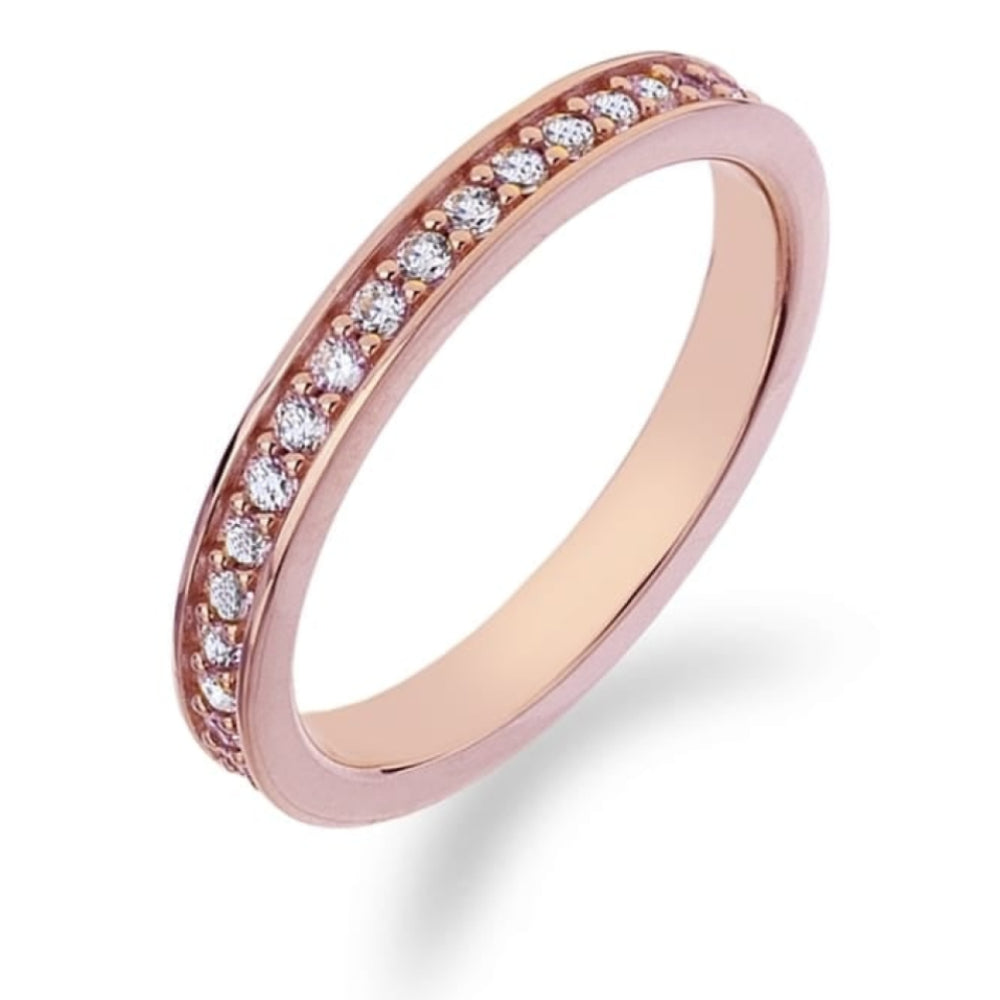 Infinito Rose Gold Plated Sterling Silver Ring